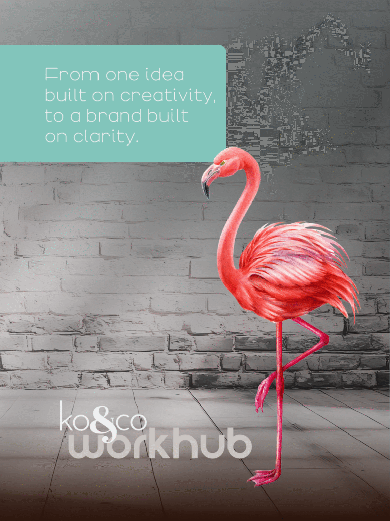 The idea that started as Kendra Creative grew into ko&co studio (formerly workhub) — a studio where creativity meets clarity, and brand strategy meets belonging.
