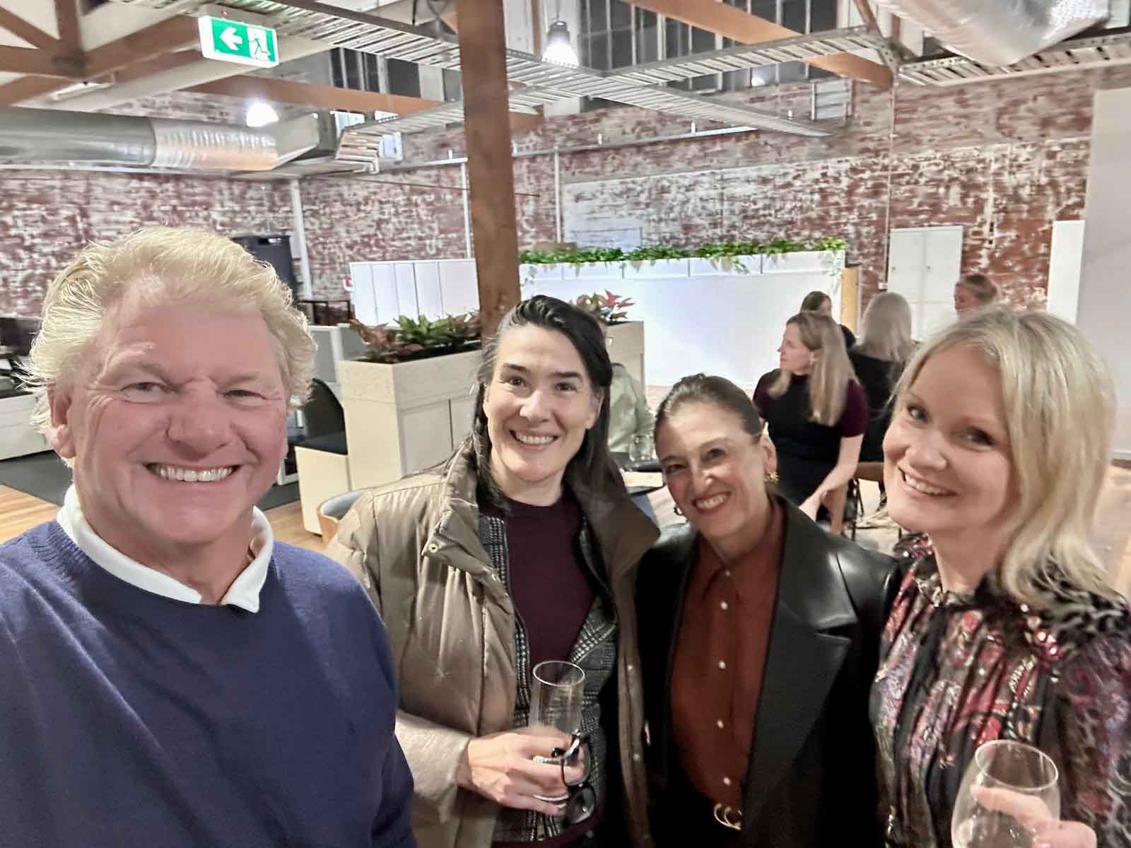 Close friends and supporters, including Errol, gathered at ko&co launch night in South Melbourne